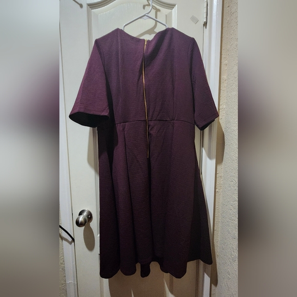 Lane Bryant Rich Plum Midi Dress - Picture 3 of 3
